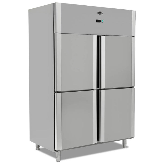 Commercial Stainless Steel Upright Deep Freezers 4 Solid Door 1400lt