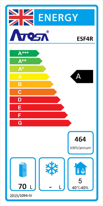 Atosa ESF4R Single Door Space Saving Counter Fridge