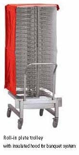 Banquet 101 - Plate rack (capacity 20 plates), 1 x Thermal jacket, and 1 x mobile stand with oven base tray