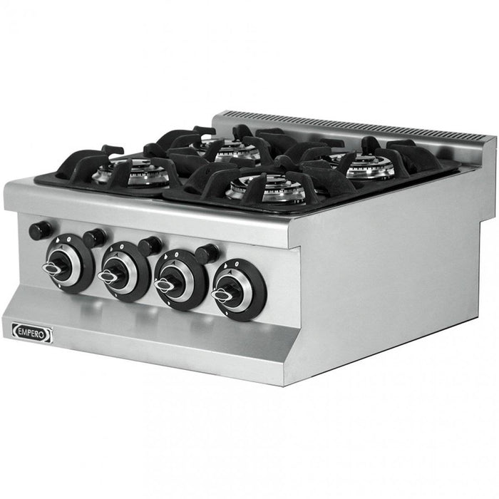 Professional Gas cooker 4 burners 12kW - 6KG020 - Canmac Catering