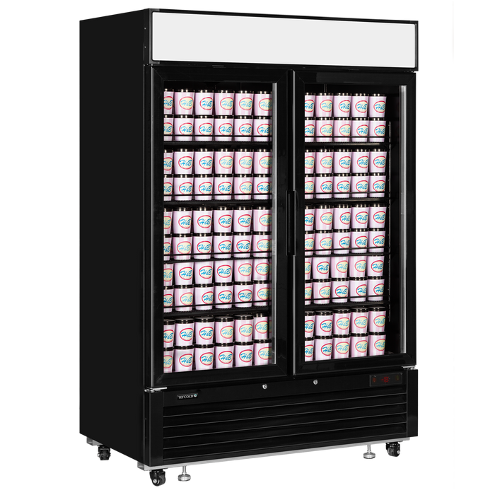 Tefcold Lgf5000 Black Commercial Glass Door Display Freezers