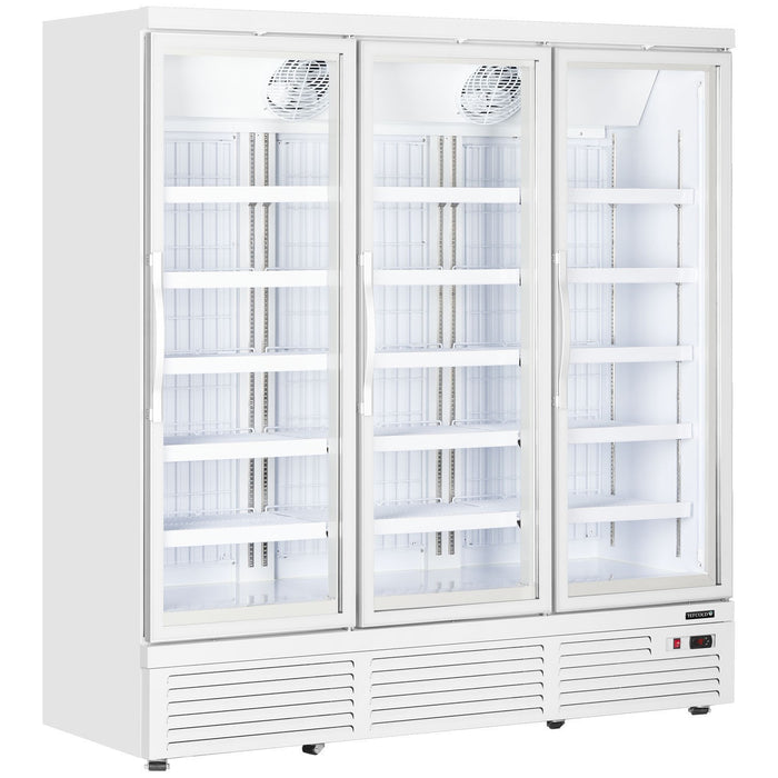 Capital Cooling Atom Maxi 3 D White Commercial Glass Door Display Freezers
