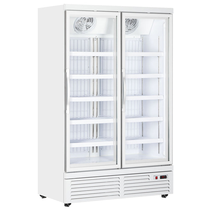 Capital Cooling Atom Maxi 2 D White Commercial Glass Door Display Freezers