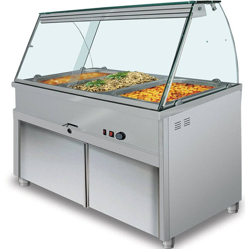 Display Bain Marie on Open cupboard 3xGN1/1 - BMC107 - Canmac Catering