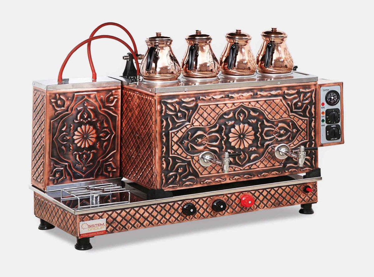 Electric Copper Turkish Tea Maker - 1x Pot | Canmac — Canmac Catering ...