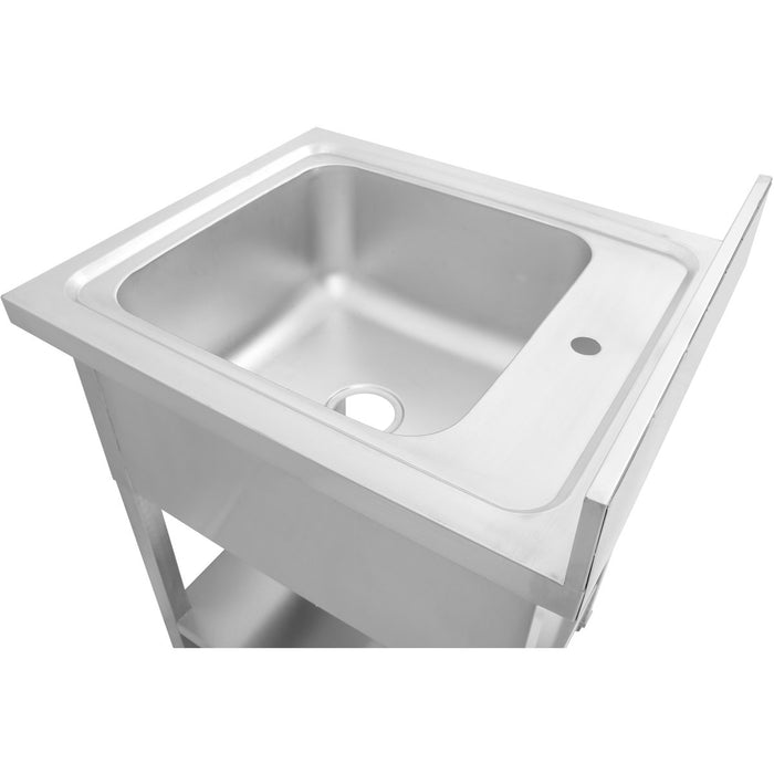Commercial Sink Stainless steel 1 bowl Bottom shelf Splashback 800mm Depth 600mm |  THSTR86BM1