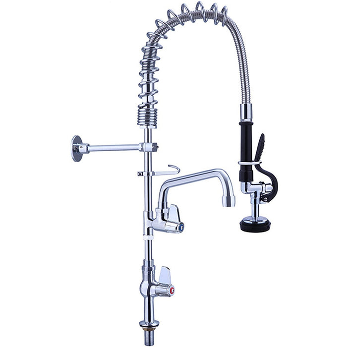 Pre Rinse Spray Unit with Swing faucet Deck mount Single inlet Height 600mm Stainless steel |  EQ7803A08
