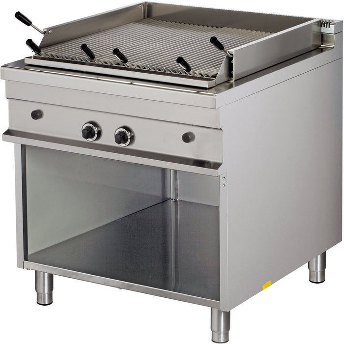 Gas chargrill on open base 2 zones 15kW |  Hotmax 900 GGL921