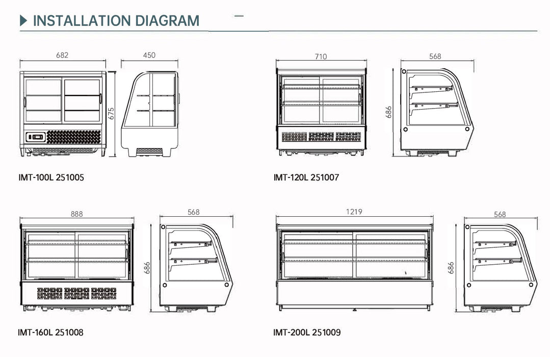 251008 - Counter Top Display Cooler -  160L