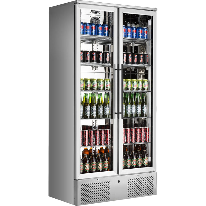 Bar bottle cooler Upright Stainless steel Double door 458 litres |  SC458FS