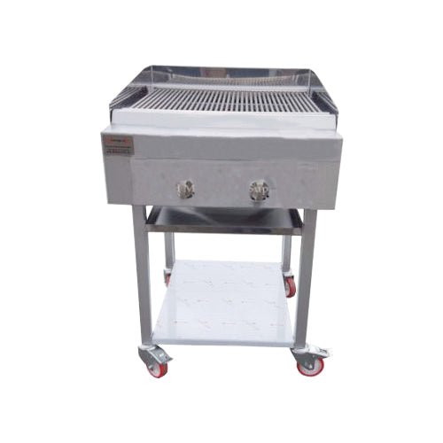 Chargrill - BBQ - 2 Burner - Gas - Self Standing - Stainless Steel - 600x400mm