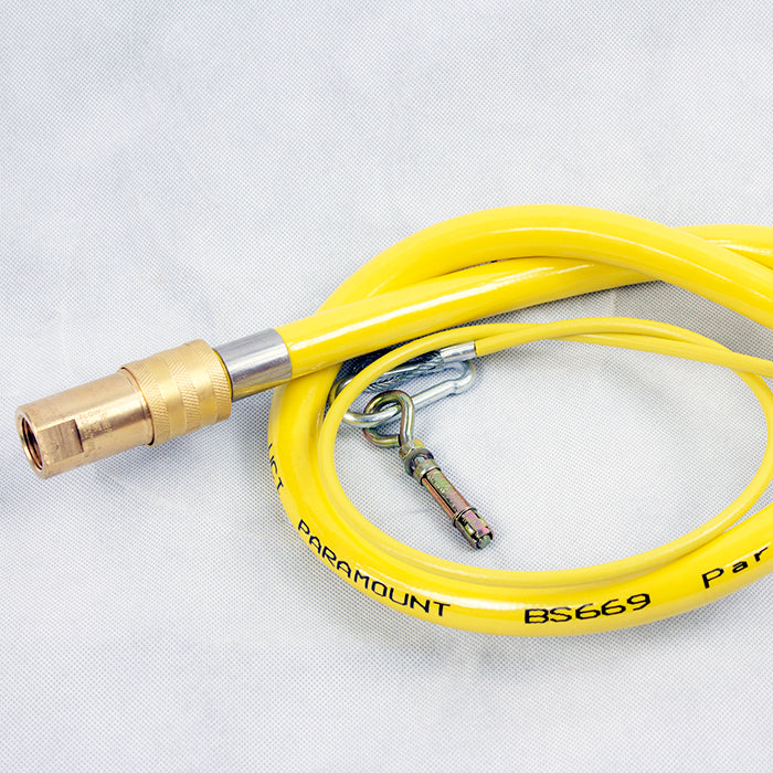 Flexible - Gas Hose - Stainless Gas Connector - Yellow - Gas Pipe 1 M