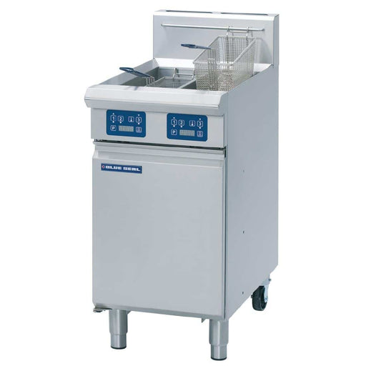 Free Standing Fryer Double Tank 13 per tank Litre BLUE SEAL GT46e - Canmac Catering