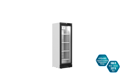 Commercial Bottle Cooler Refrigerator 386 litres Single Door – LEMON 600 FBA - Canmac Catering