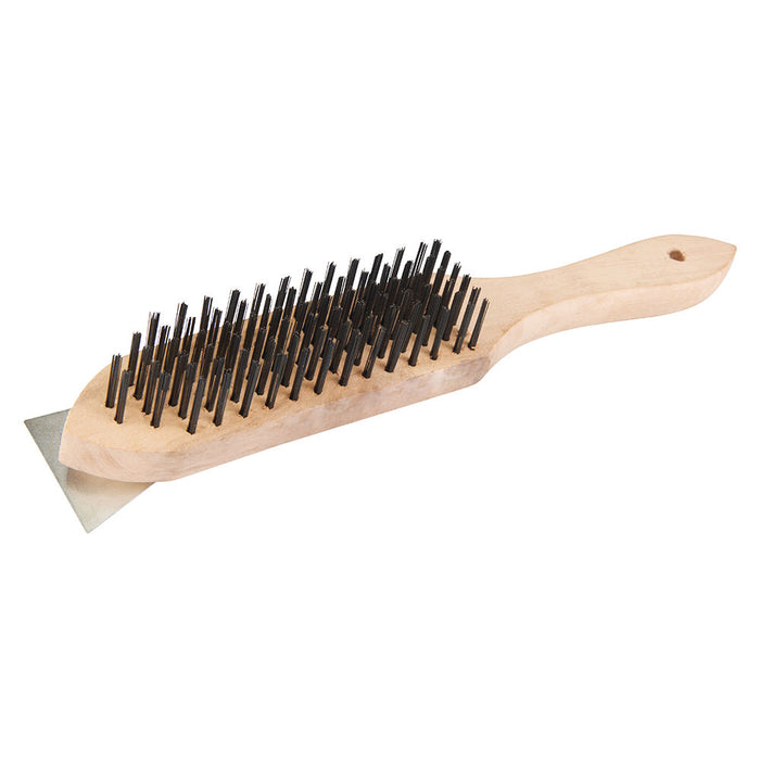 New Wooden Wire Brush & Scraper - 5 Row - Only One Brush - WB5R1